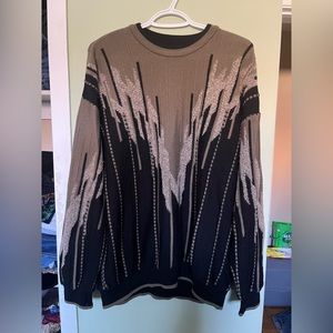 Vintage Brown and Black Patterned Sweater